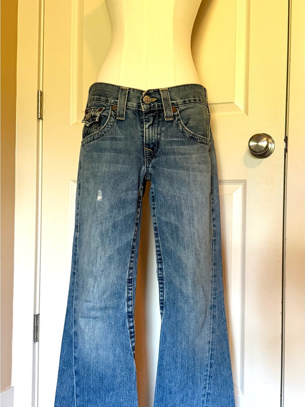 True Religion Brand Light Blue Wide Leg Jeans